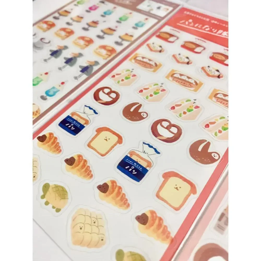 Furukawashiko Stickers - 3 Sheets Kawaii Bakery, Journaling Planner Clear Decal